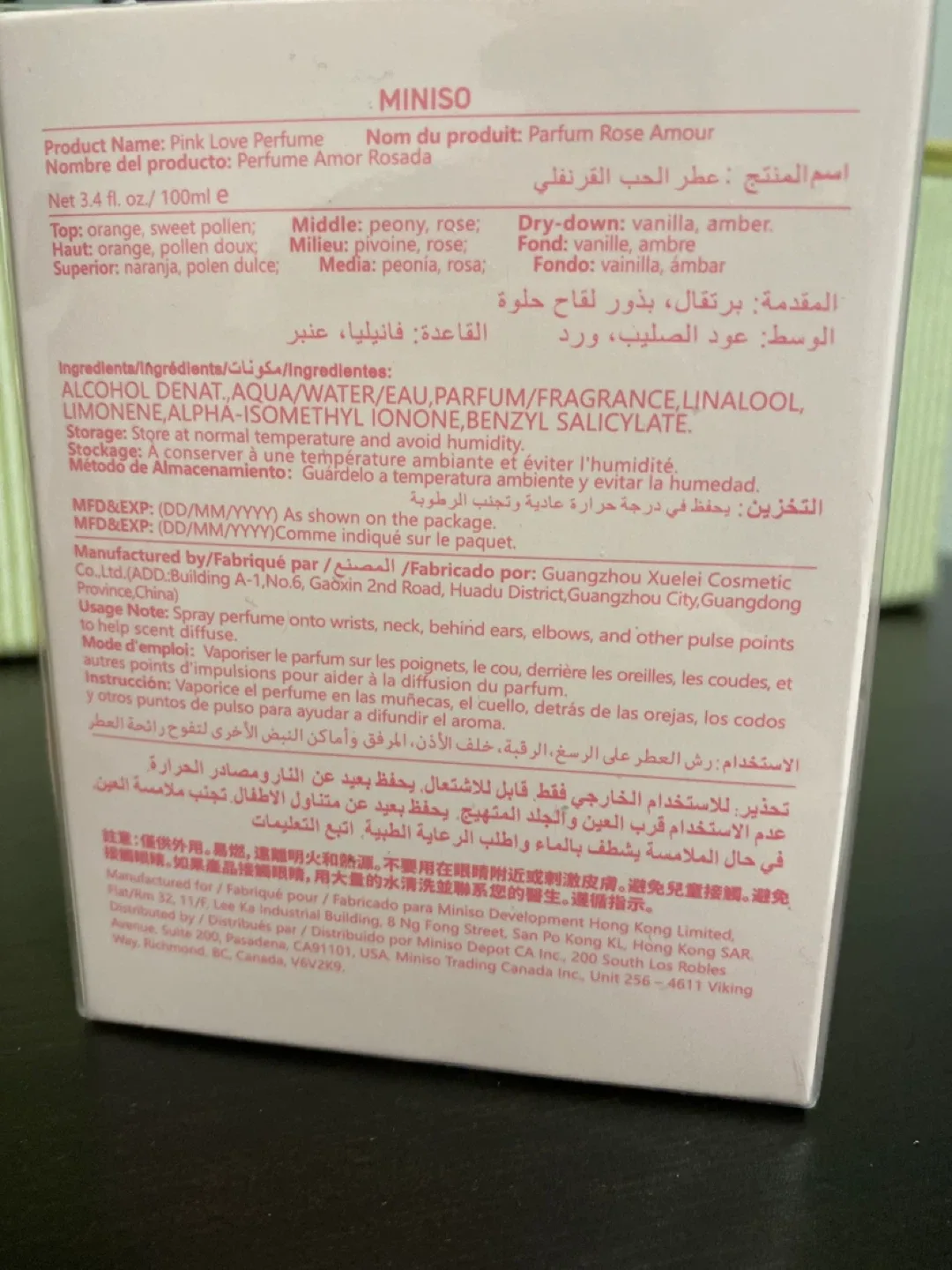 MINISO Pink Love Perfume 3.4 fl oz image indicator(2)
