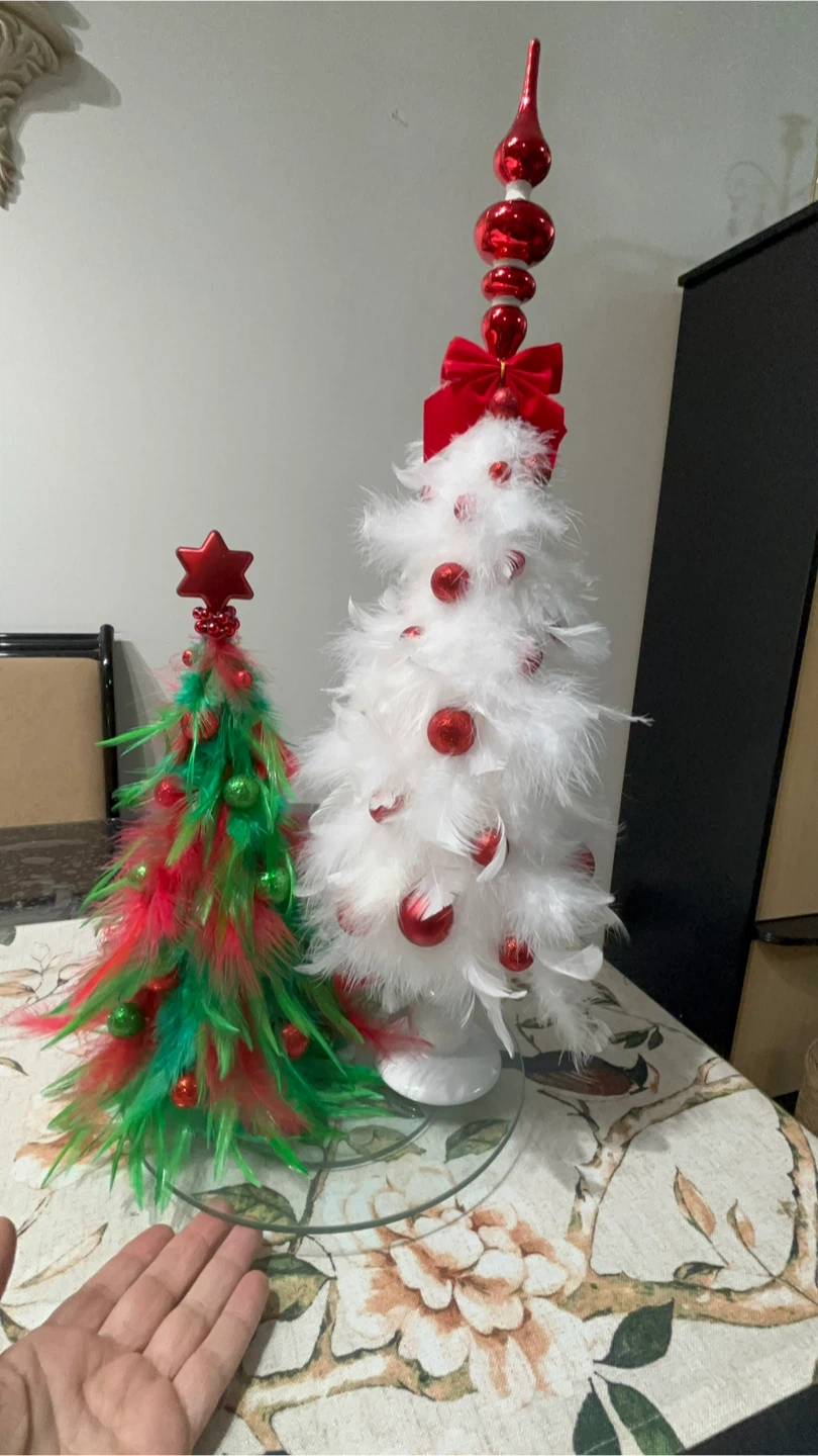 Feather Christmas trees - photo 4