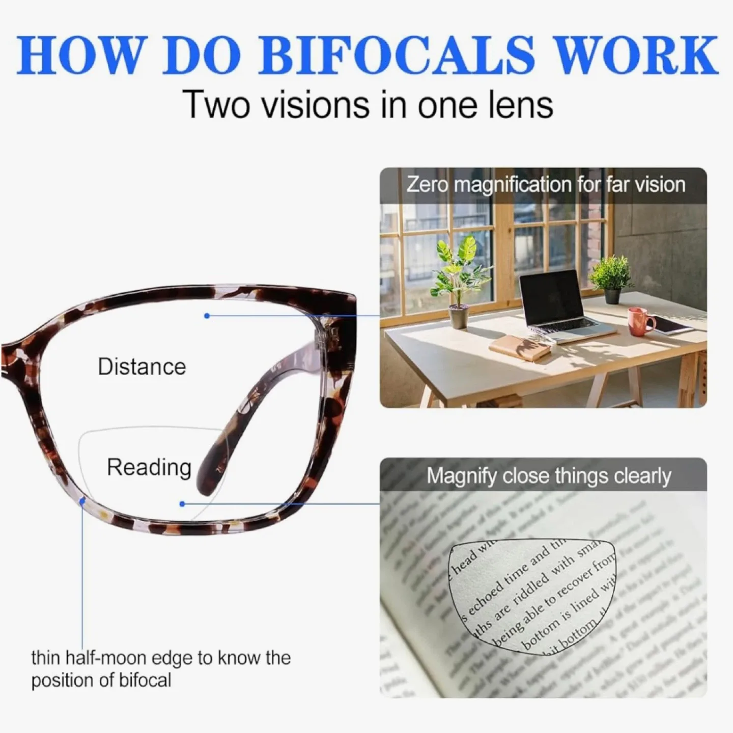NEW✨+2.5 Bifocal Reading Glasses for Women image indicator(7)