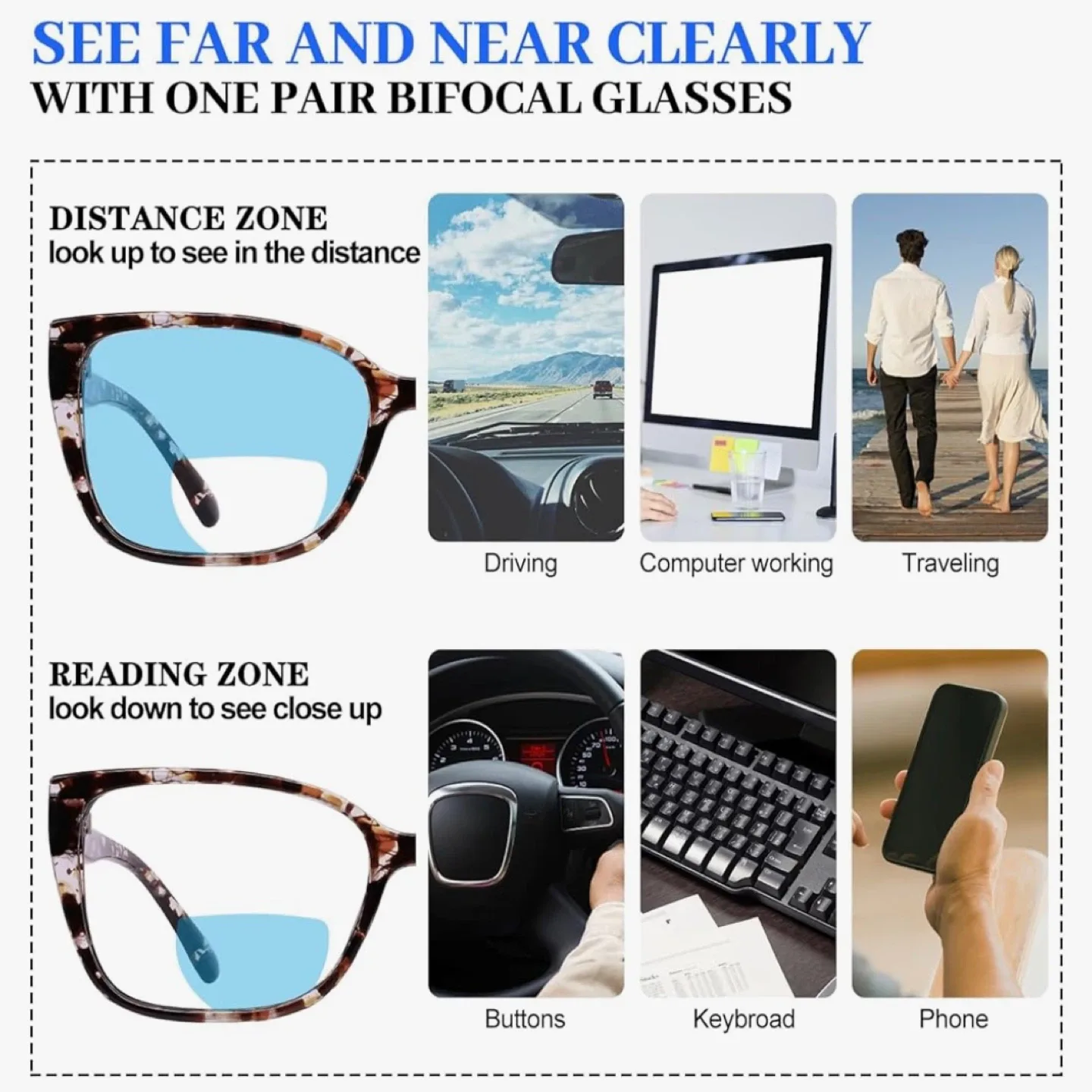 NEW✨+2.5 Bifocal Reading Glasses for Women image indicator(8)