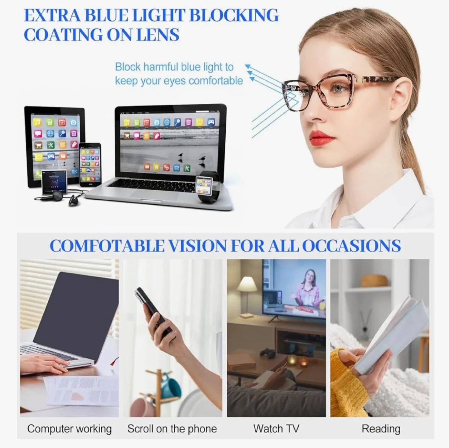 NEW✨+2.5 Bifocal Reading Glasses for Women image indicator(9)