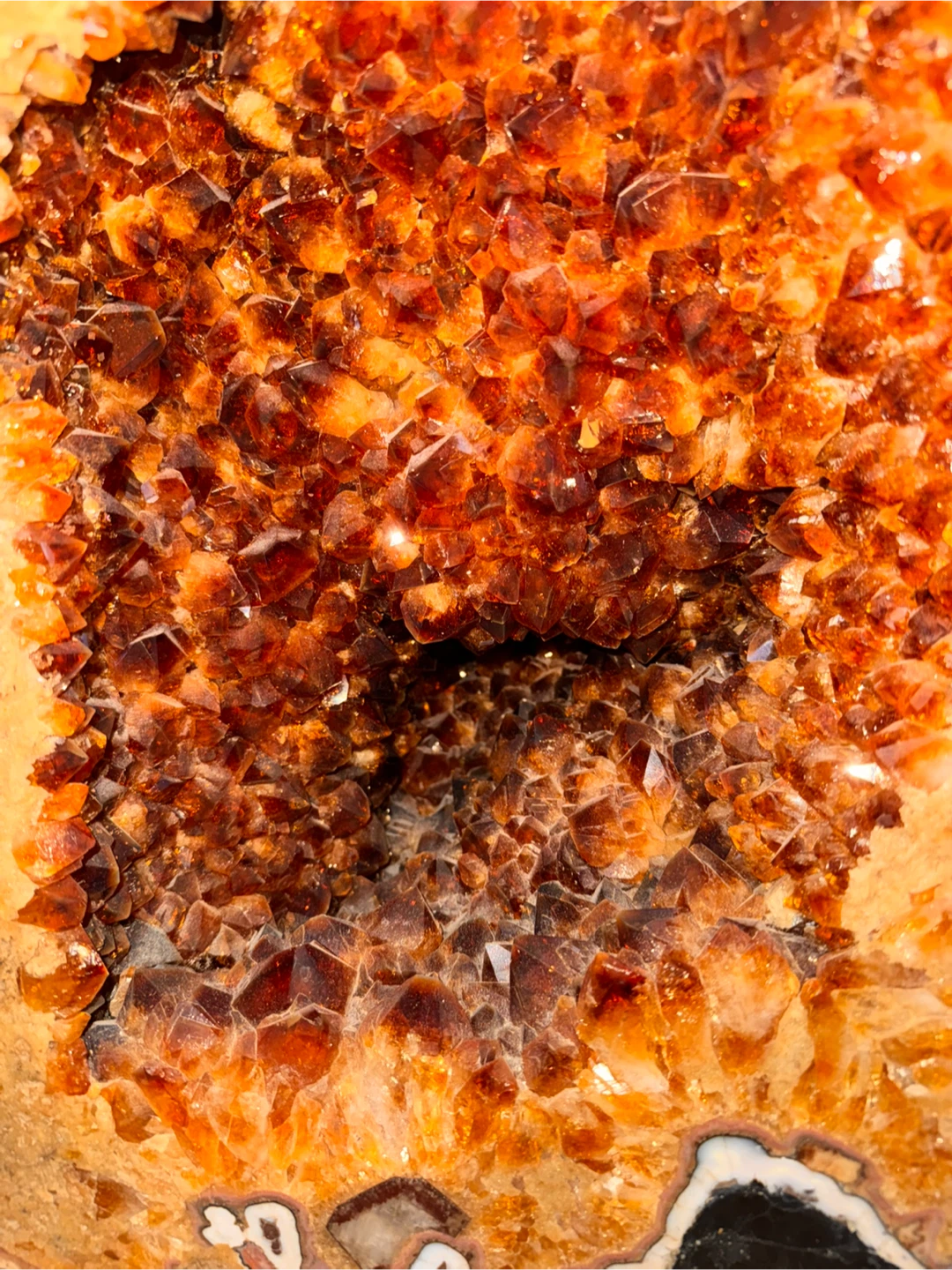 Big and Deep Citrine Geode with Opal around it - photo 5