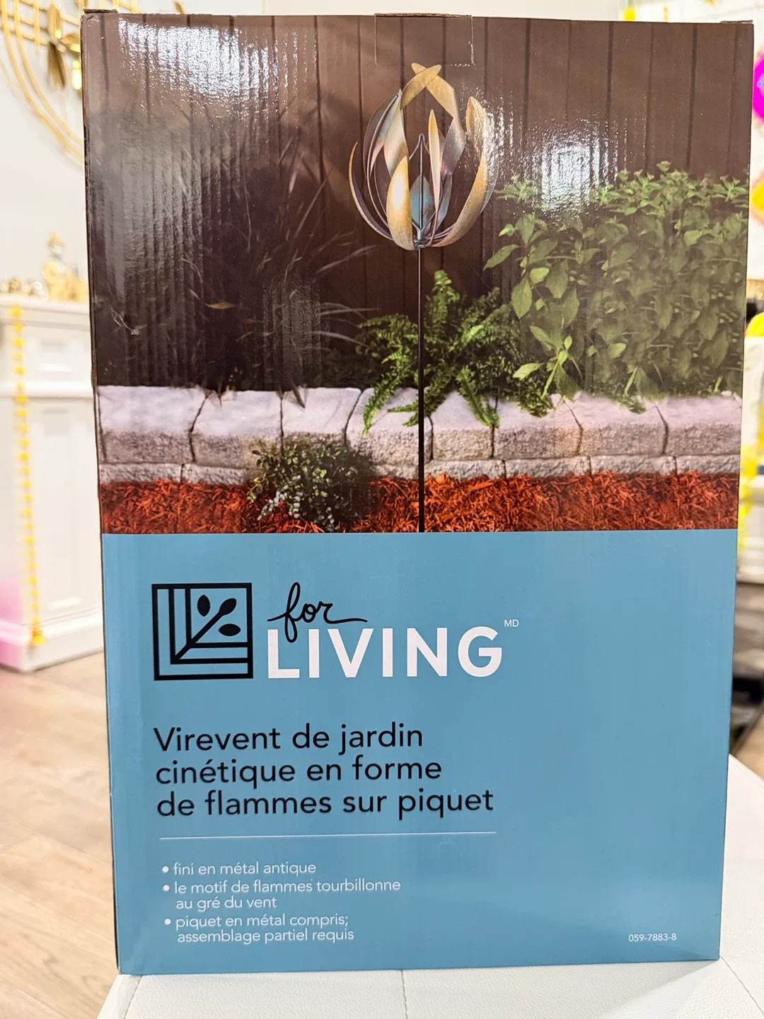 Holiday Gift-forLIVING Kinetic Flame Spinner Garden Stake image indicator(5)