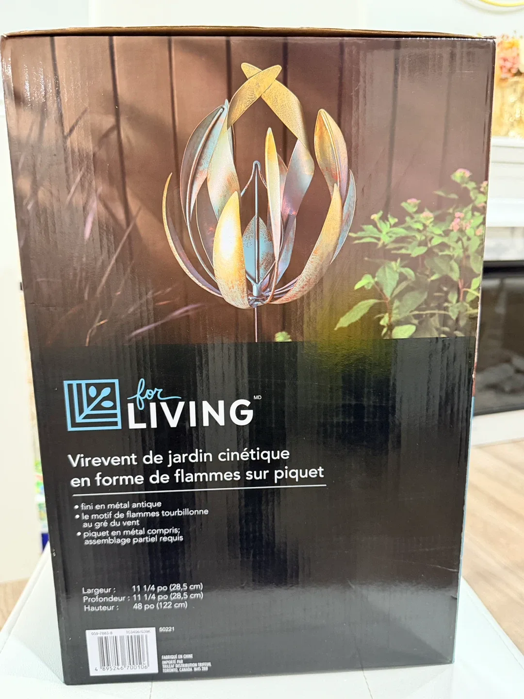 Holiday Gift-forLIVING Kinetic Flame Spinner Garden Stake