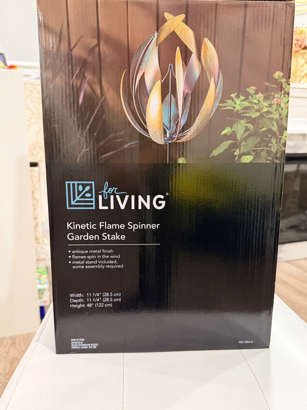 Holiday Gift-forLIVING Kinetic Flame Spinner Garden Stake image indicator(4)