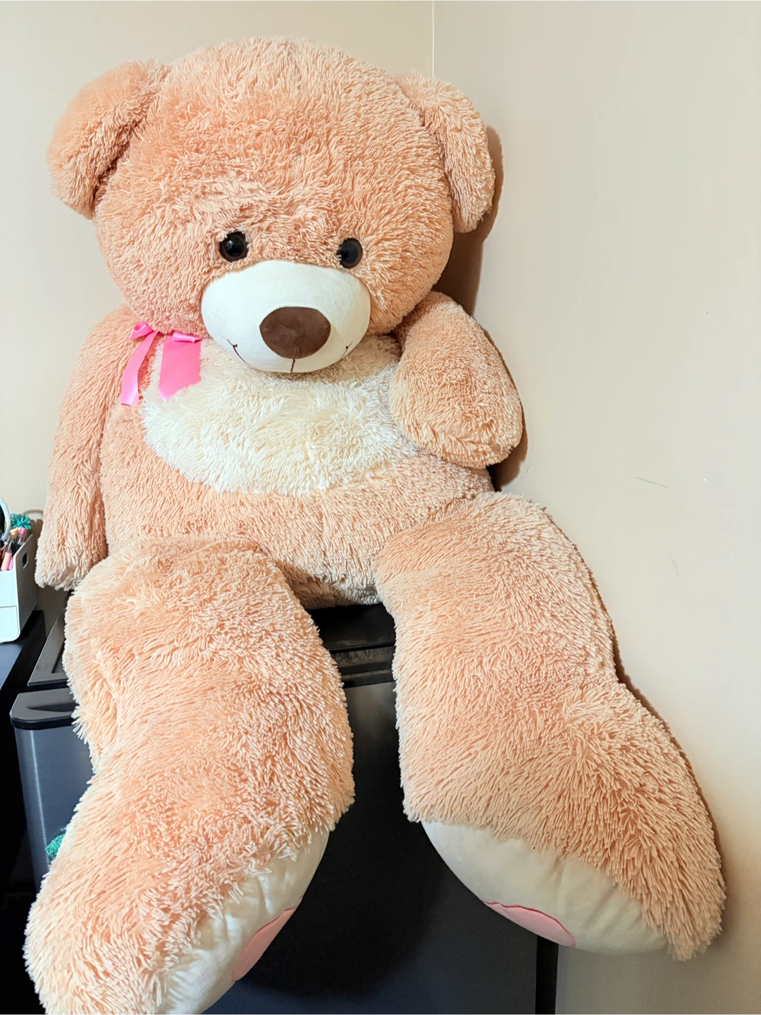 Giant Plush Teddy Bear 4.5 ft 🧸💛- Excellent Condition!