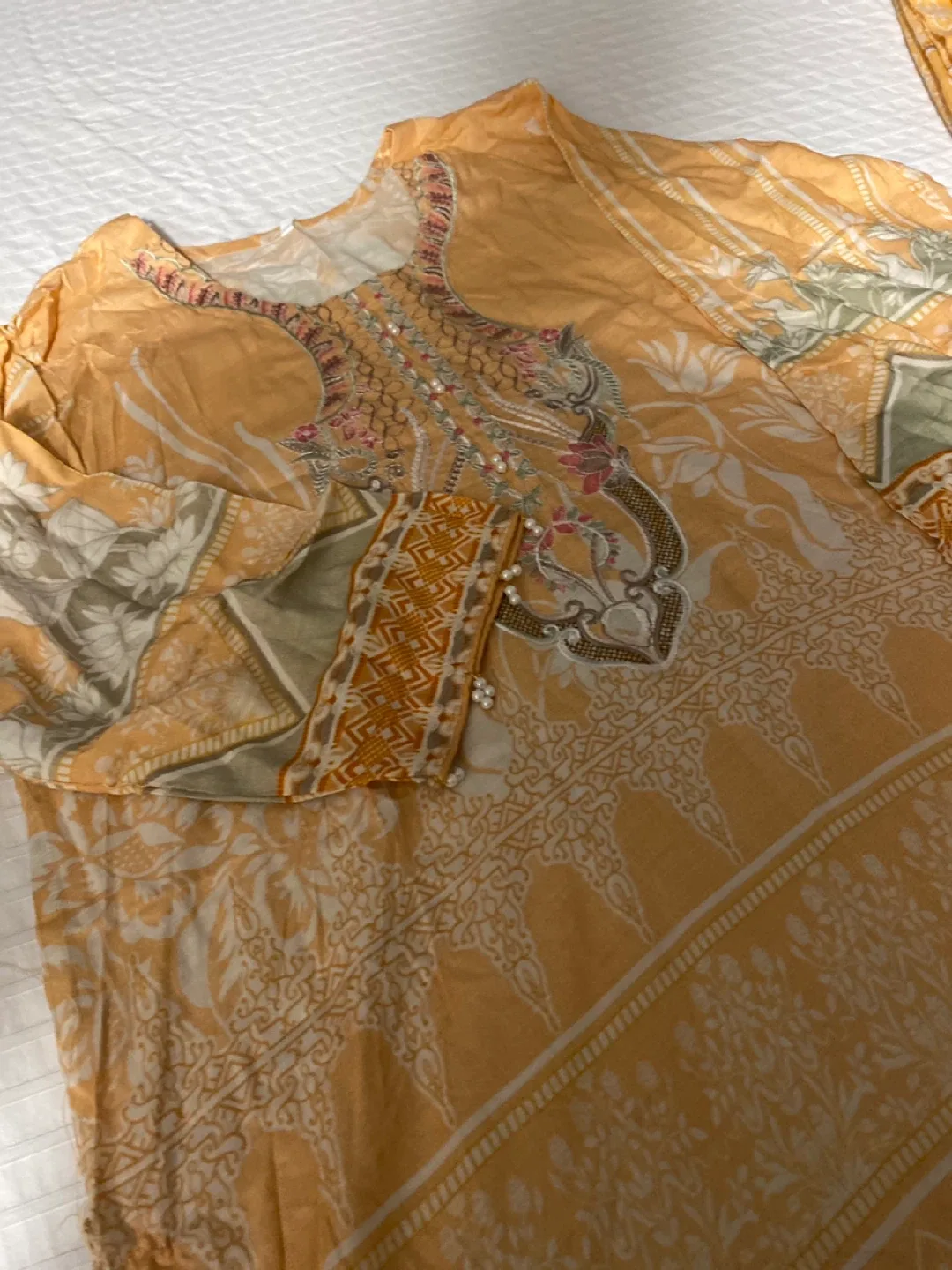 Orange Salwar Kameez Suit image indicator(2)