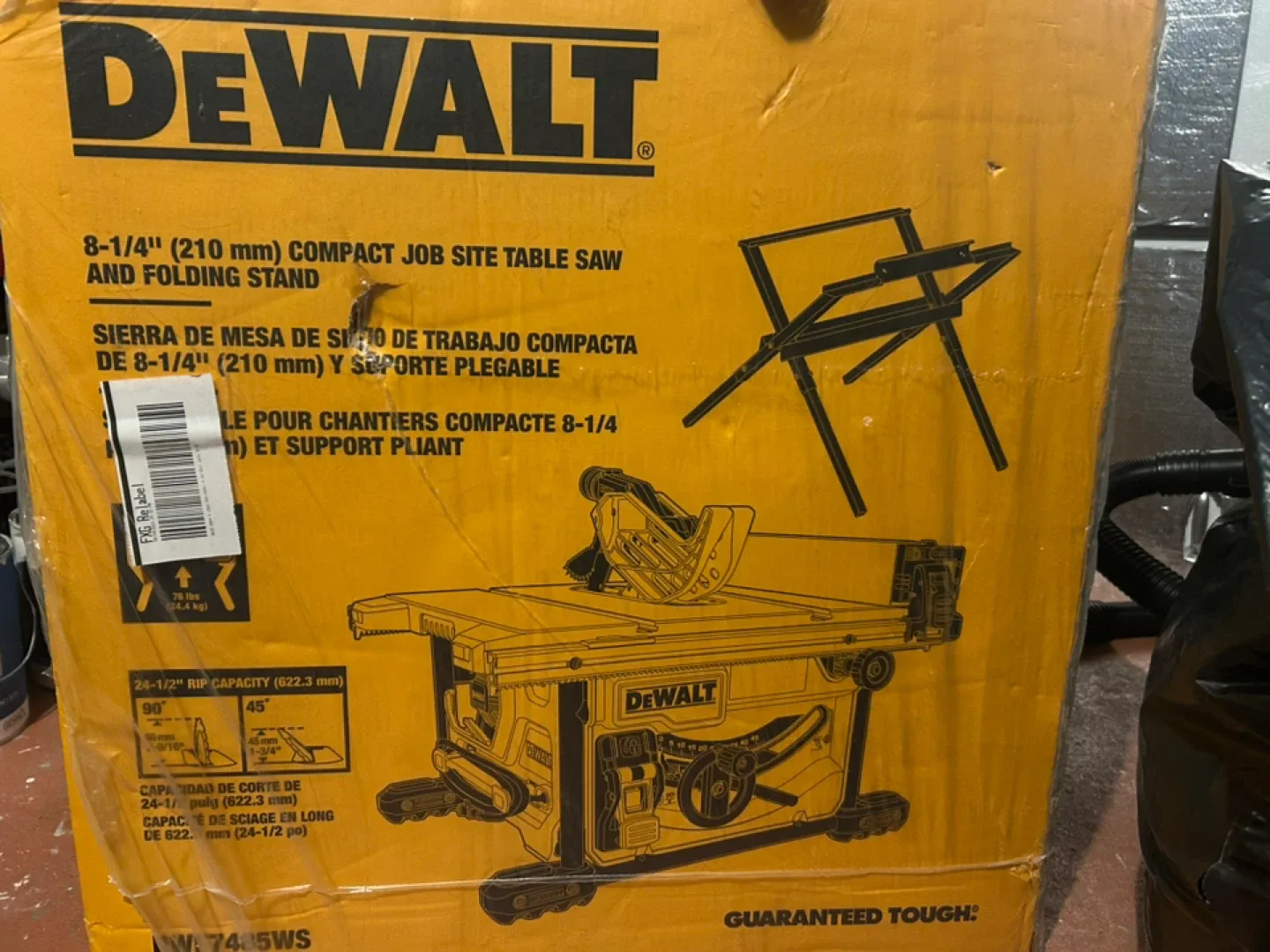 DEWALT 8-1/4" Compact Job Site Table Saw