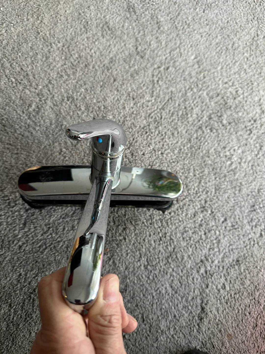 Chrome Finish Bathroom Sink Faucet