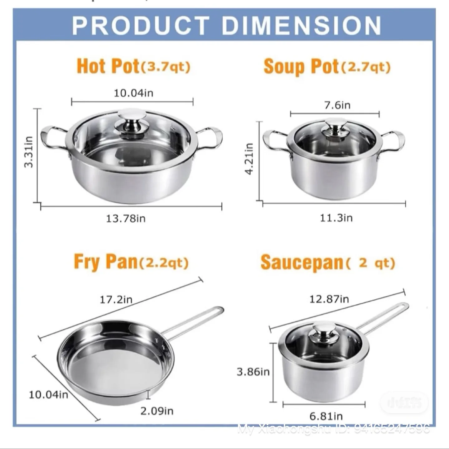 Stainless Steel Cookware Set with Glass Lids image indicator(2)