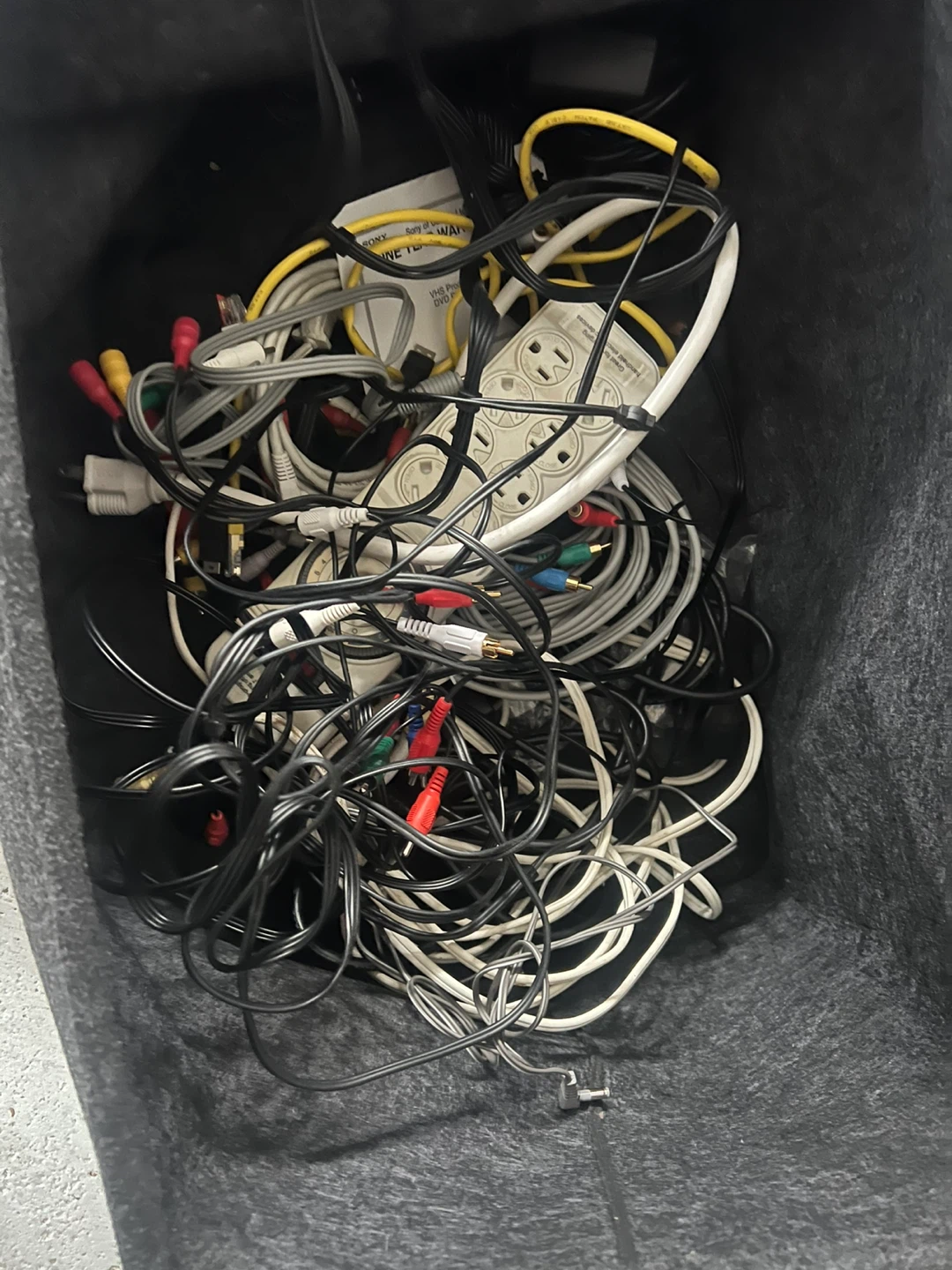 Assorted Cables and Power Bar
