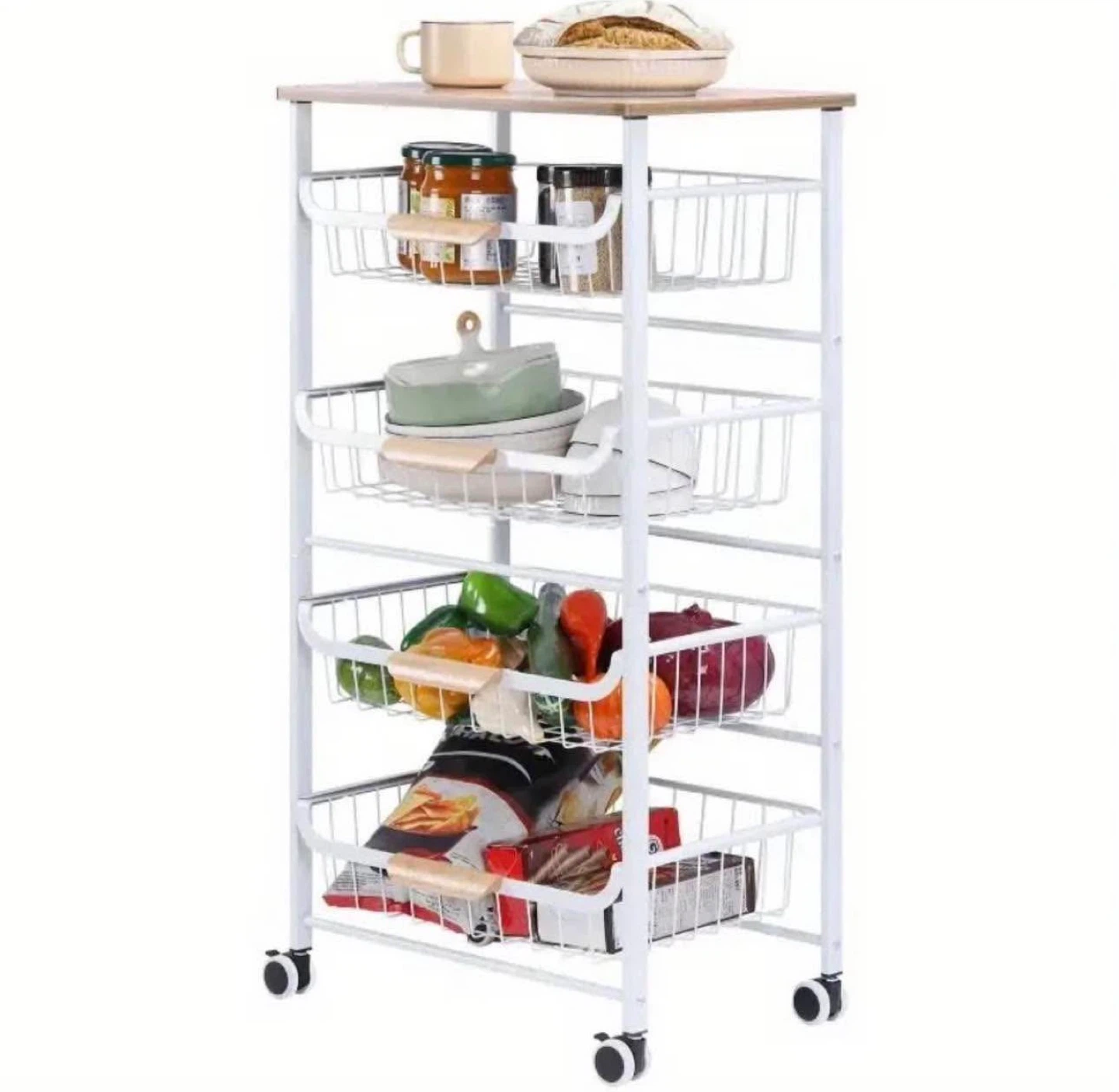 5 layers Rolling Kitchen Cart (Brand new in box) - photo 4