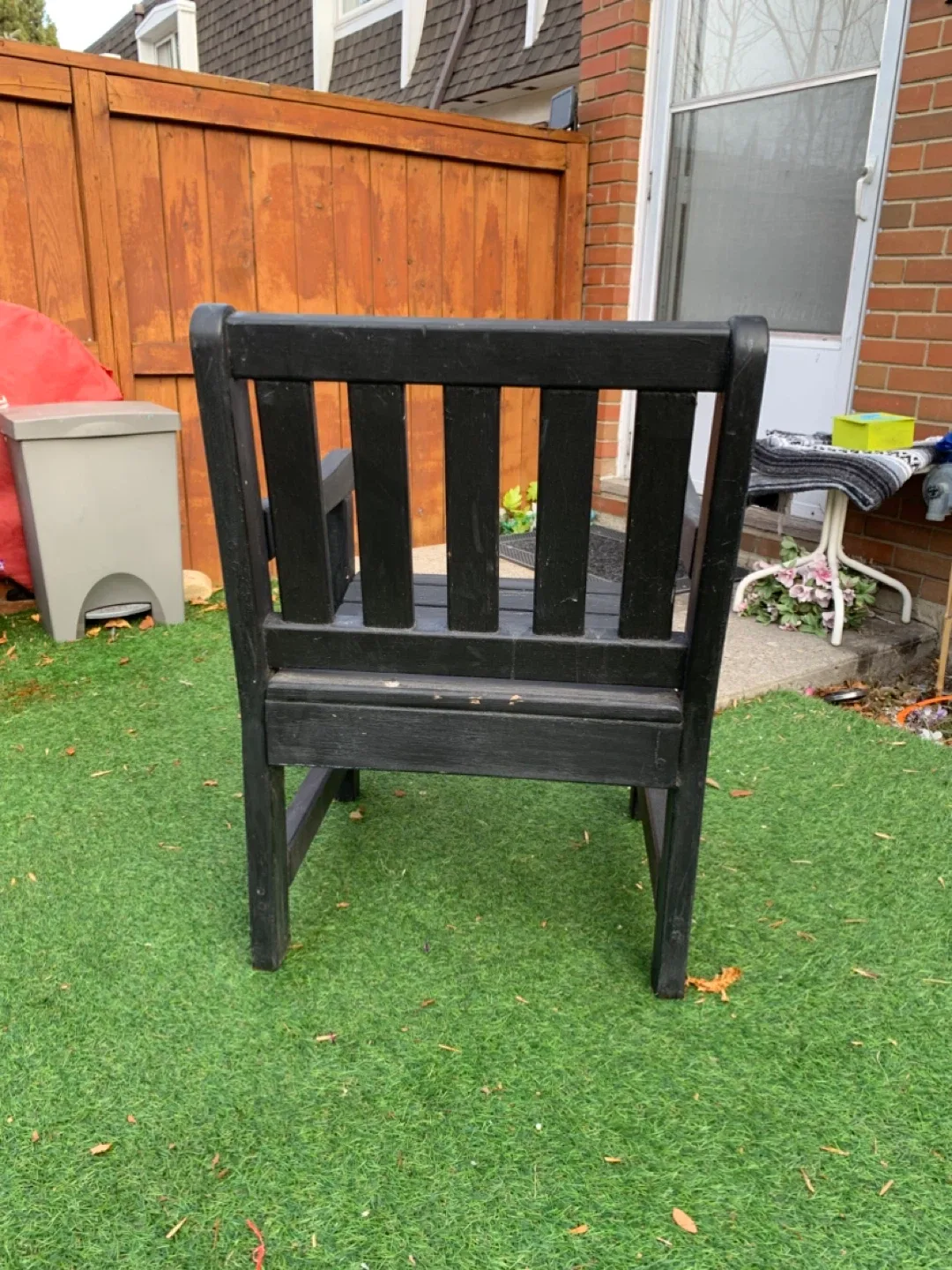 Black Wooden Outdoor Armchair - furniture / chairs image indicator(5)