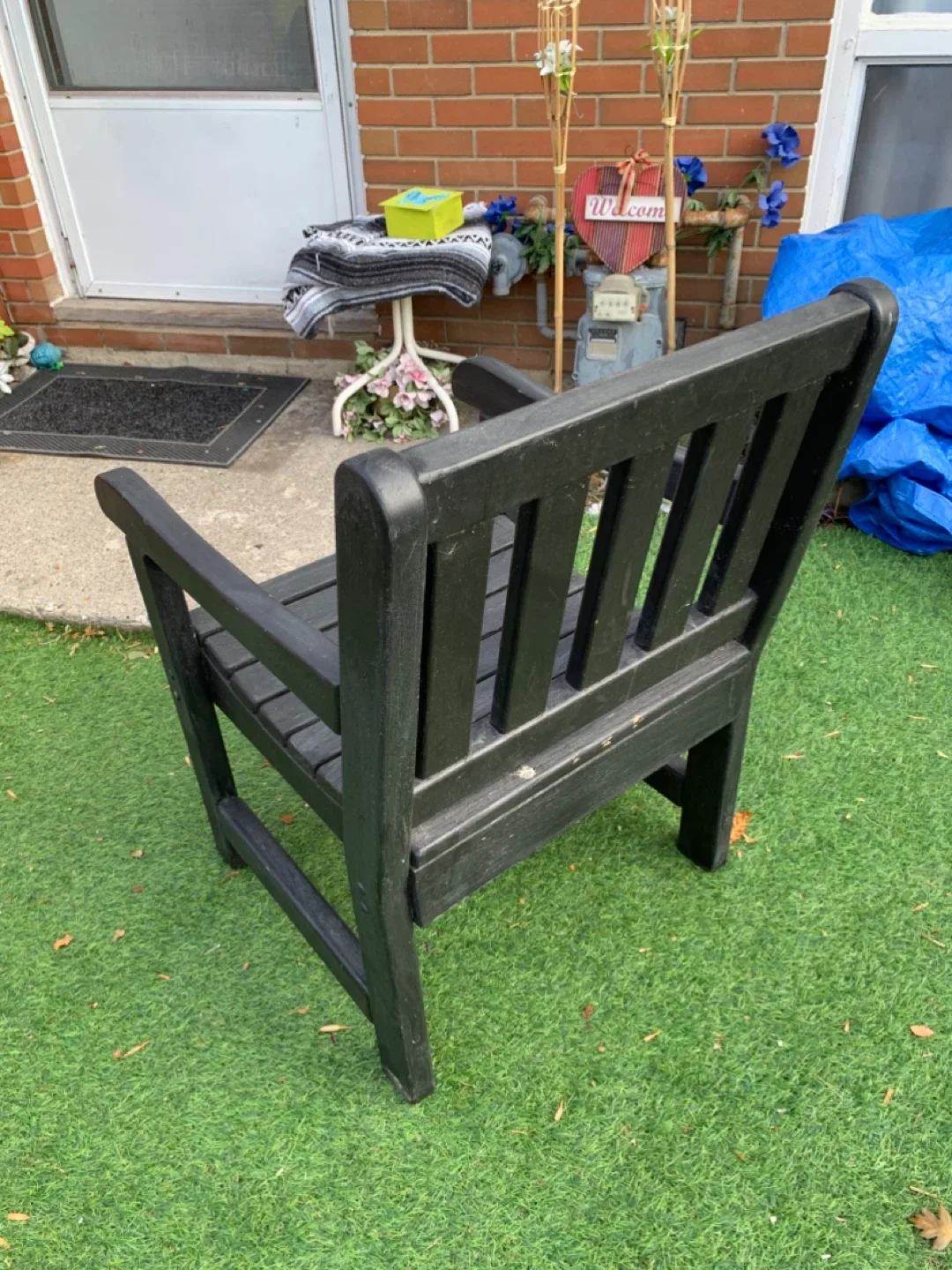 Black Wooden Outdoor Armchair - furniture / chairs image indicator(6)