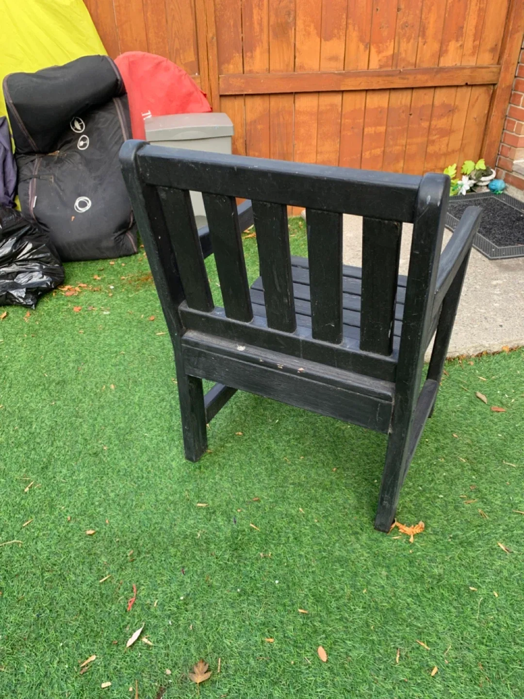 Black Wooden Outdoor Armchair - furniture / chairs image indicator(7)
