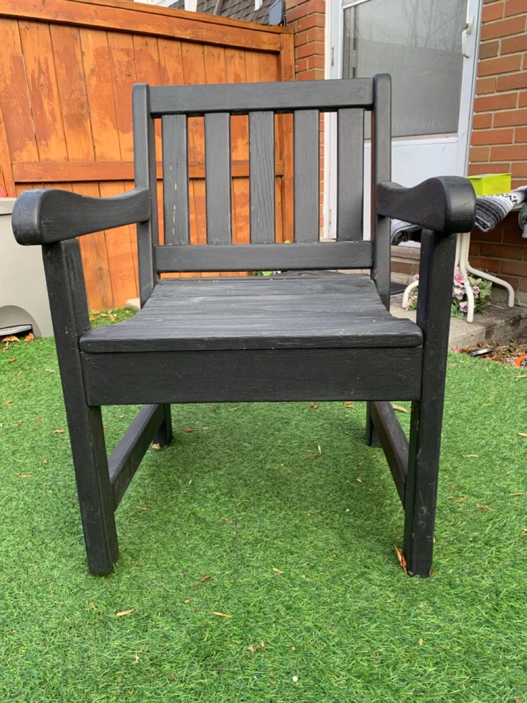 Black Wooden Outdoor Armchair - furniture / chairs image indicator(8)