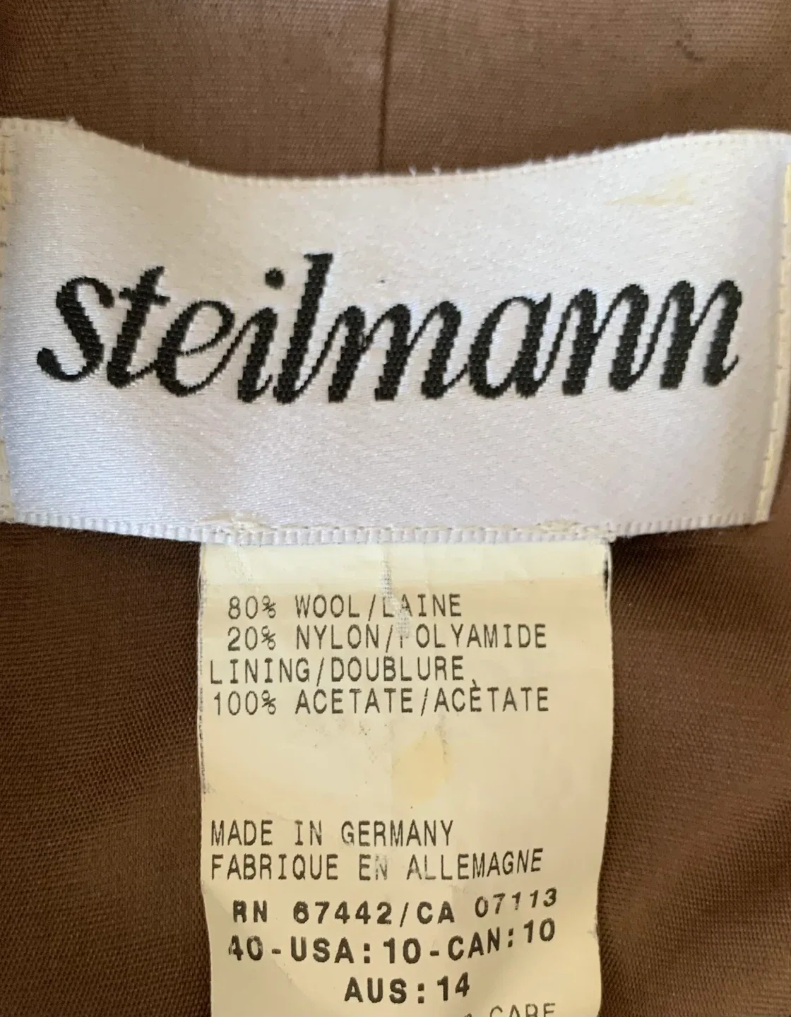 Vintage Steilmann Herringbone Blazer - Size 10 image indicator(4)