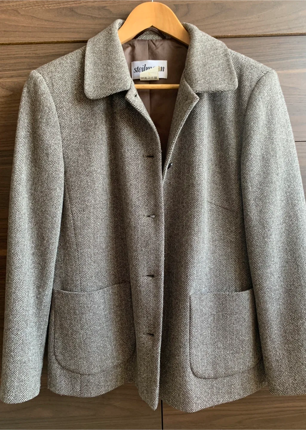Vintage Steilmann Herringbone Blazer - Size 10 image indicator(6)