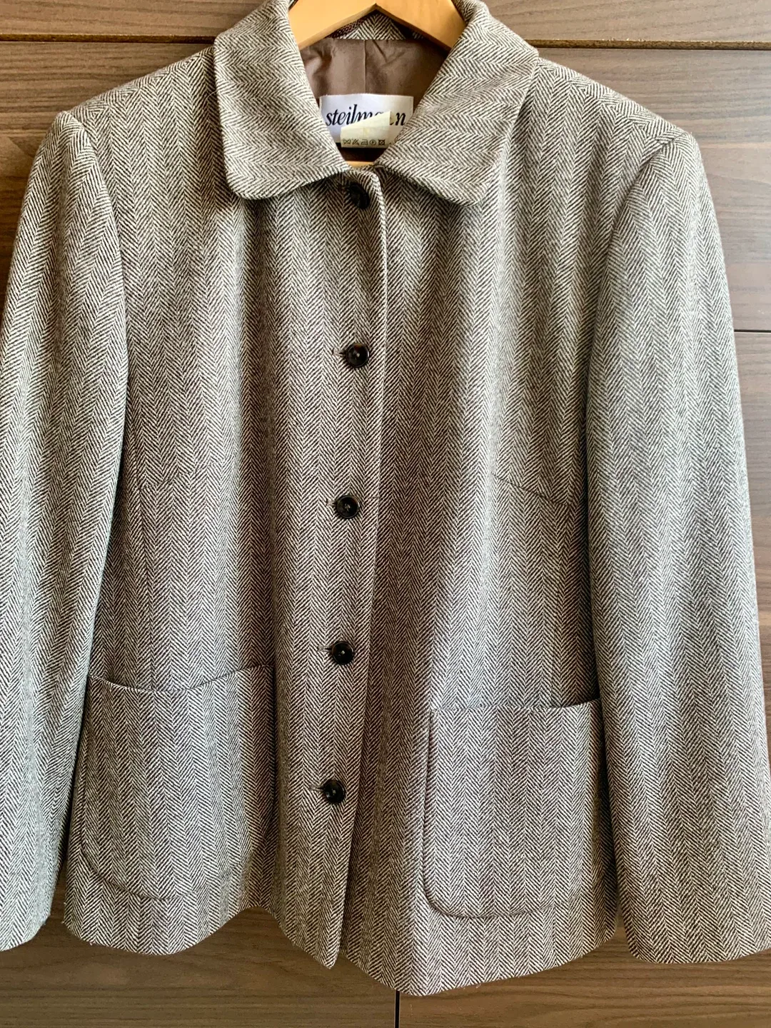 Vintage Steilmann Herringbone Blazer - Size 10 image indicator(2)