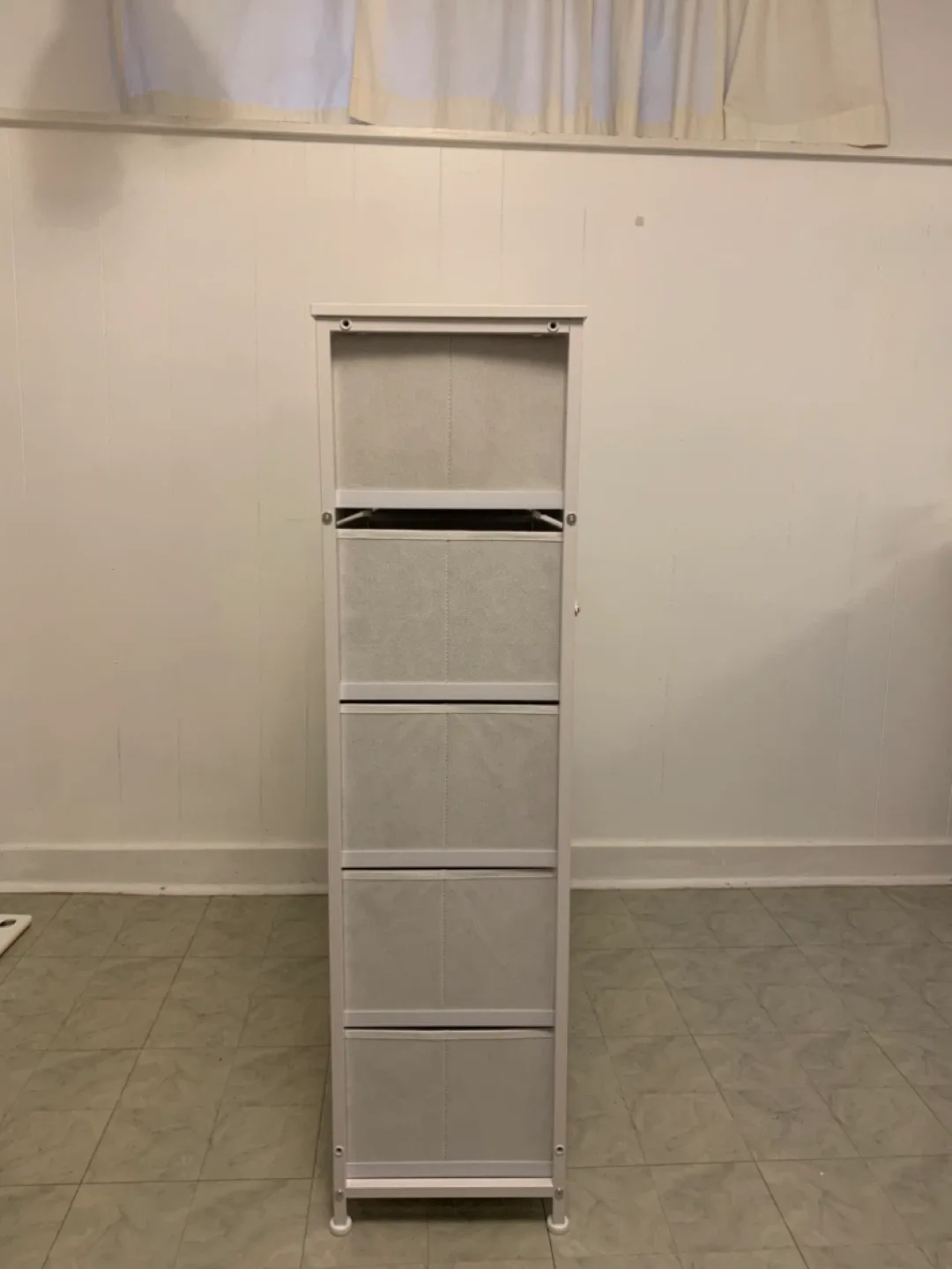 White Fabric Drawer Dresser image indicator(2)