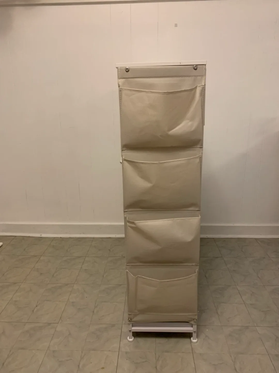 White Fabric Drawer Dresser image indicator(5)