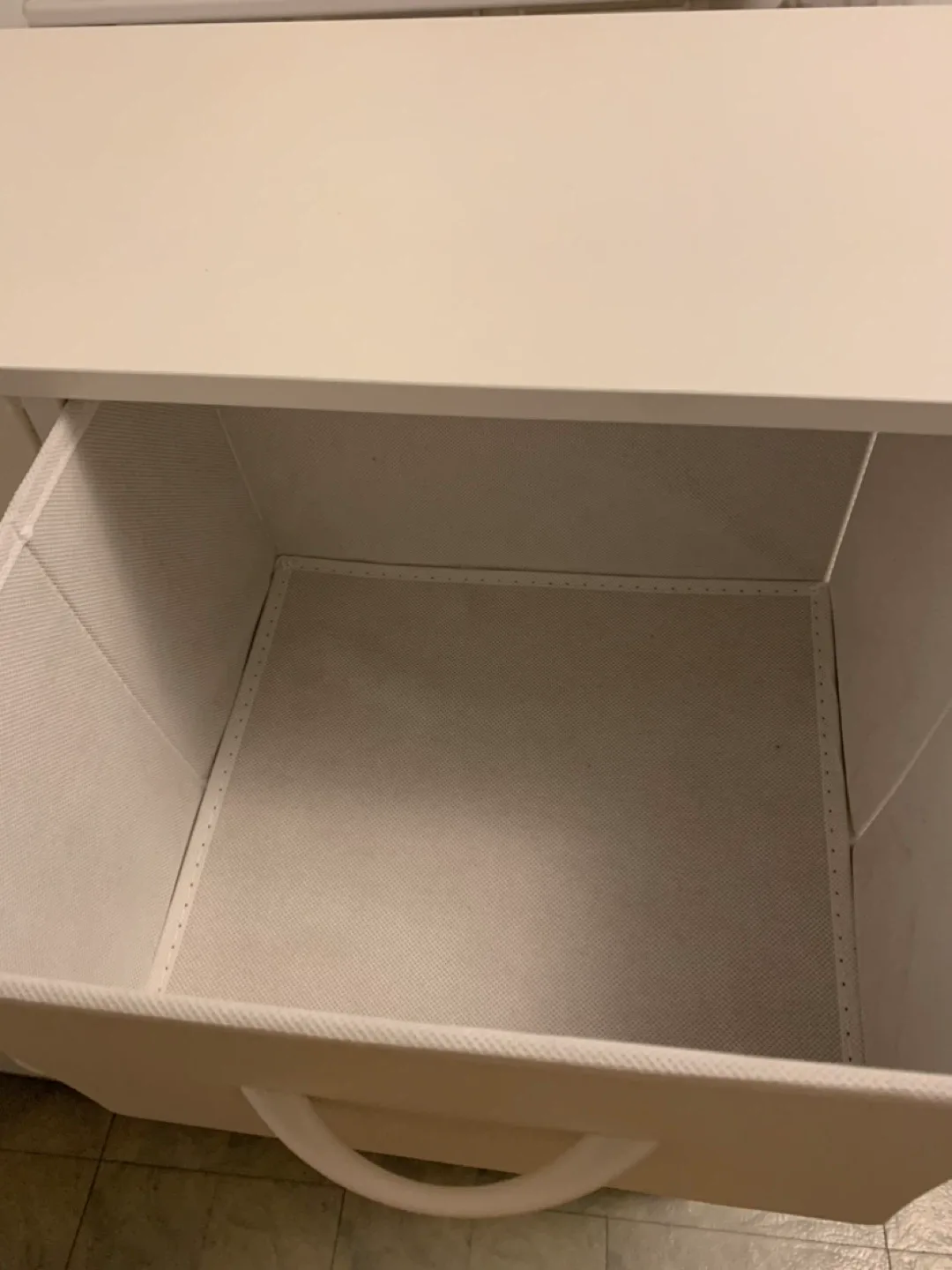 White Fabric Drawer Dresser image indicator(3)