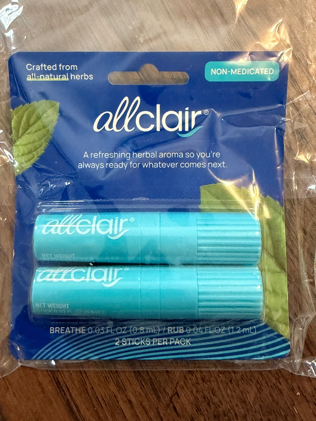 Brand New Allclair Natural Herbal Inhaler - 2-Pack - photo 3