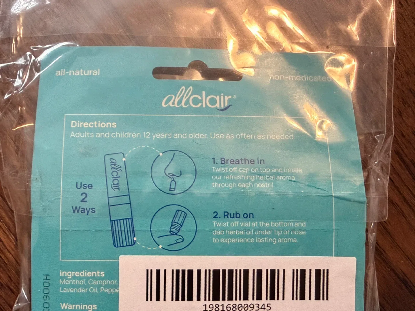 Brand New Allclair Natural Herbal Inhaler - 2-Pack image indicator(4)