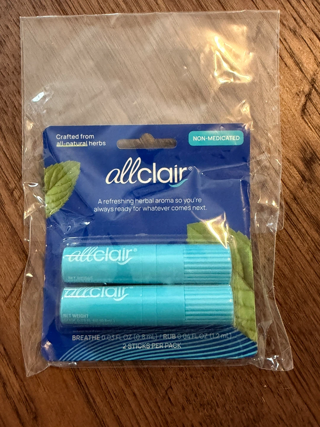Brand New Allclair Natural Herbal Inhaler - 2-Pack - photo 2