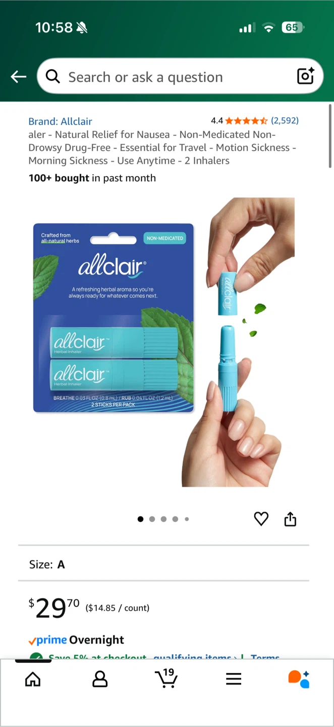 Brand New Allclair Natural Herbal Inhaler - 2-Pack
