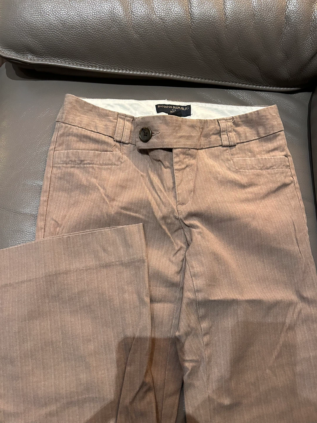 Banana Republic Brown Pinstripe Dress Pants - Size 2