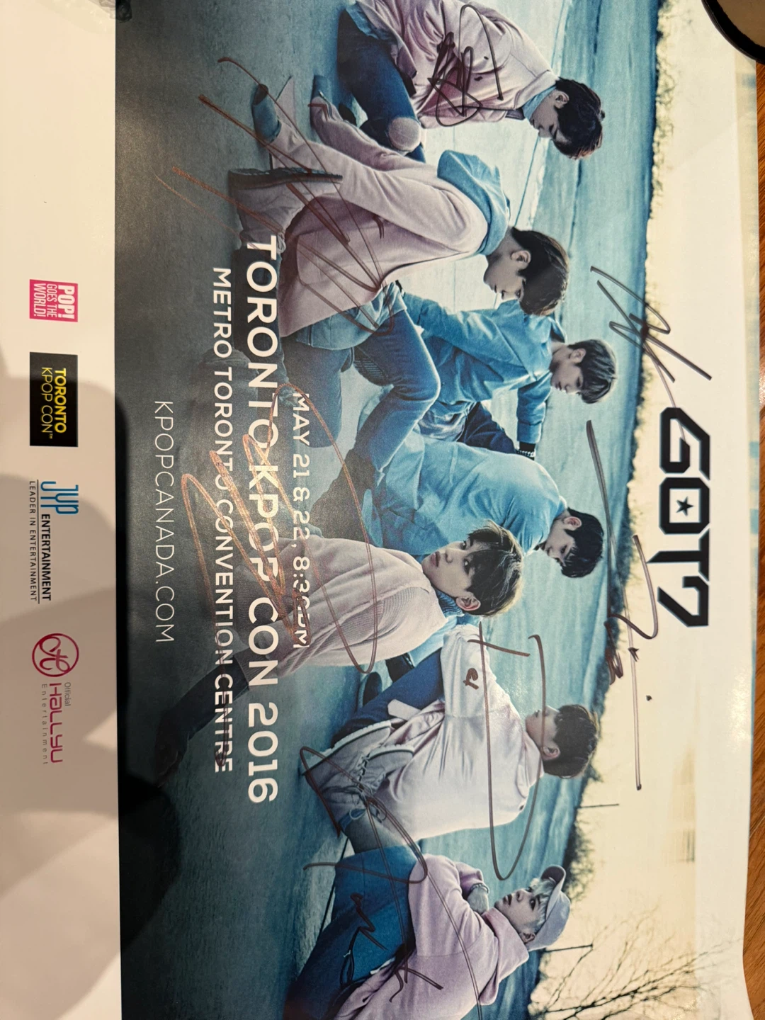 SIGNED GOT7 Toronto KPop Con 2016 Poster