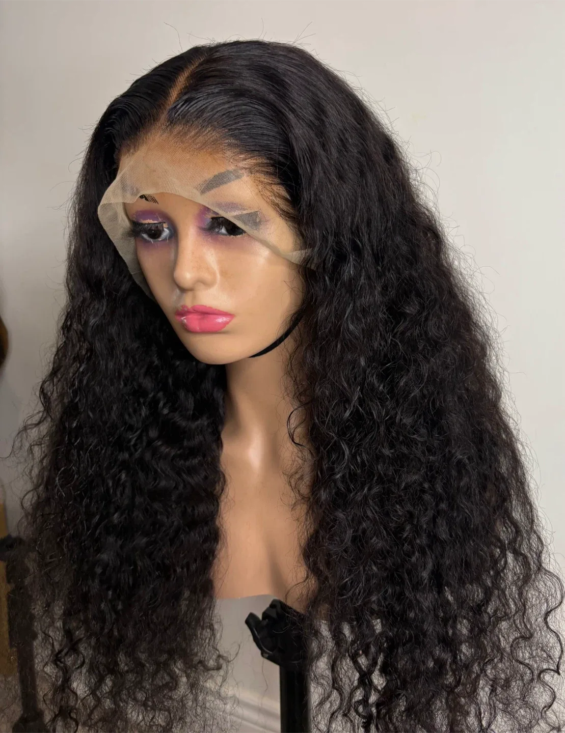 28” inches LUXURY curly human hair wig