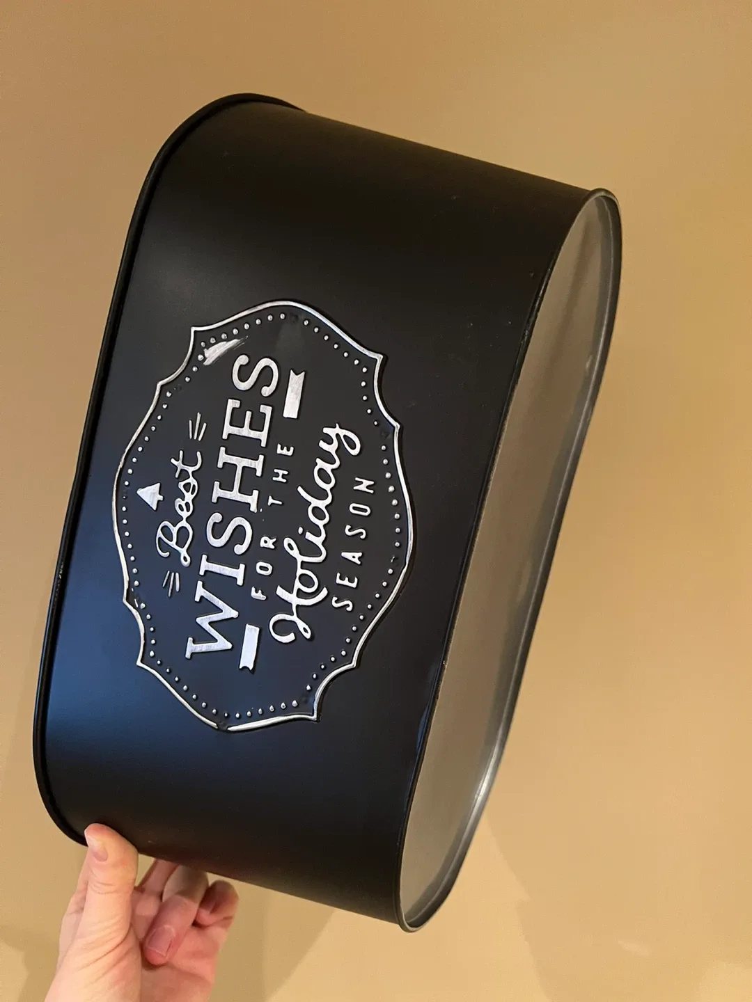 Holiday Season Best Wishes Tin