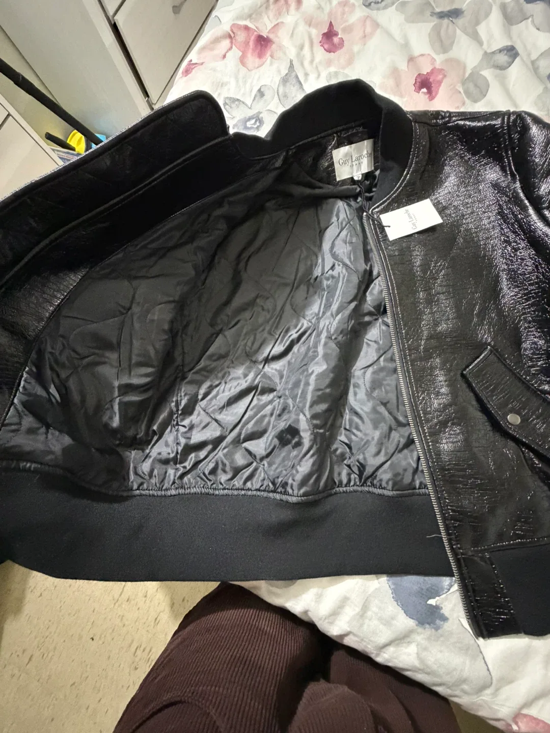 Guy Laroche Black Bomber Jacket XL image indicator(3)
