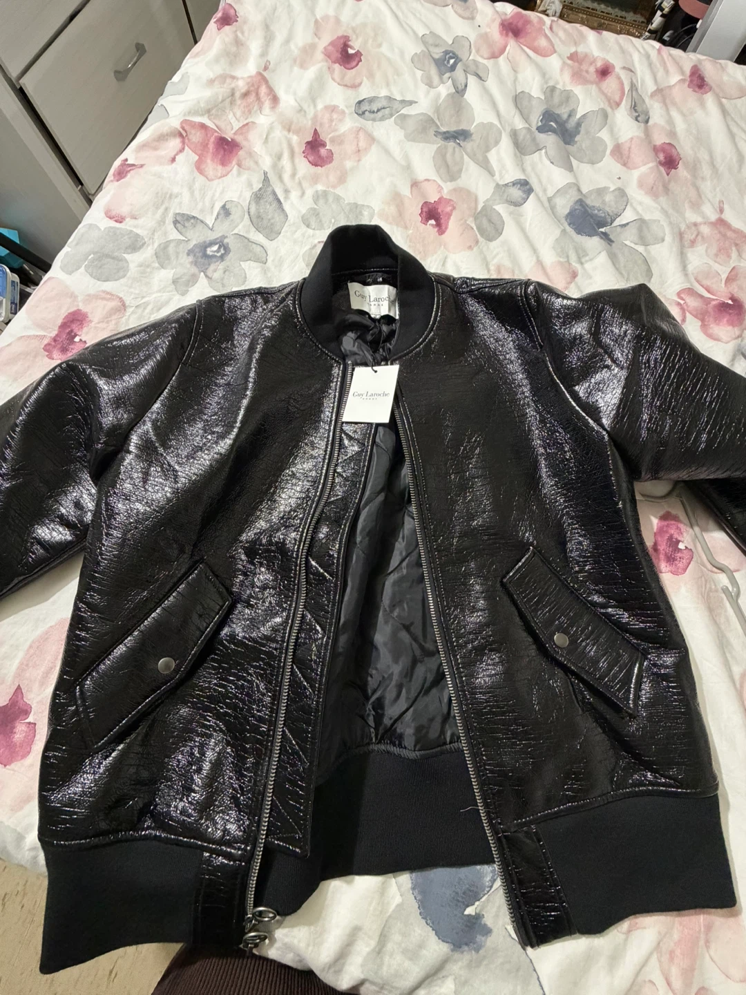 Guy Laroche Black Bomber Jacket XL