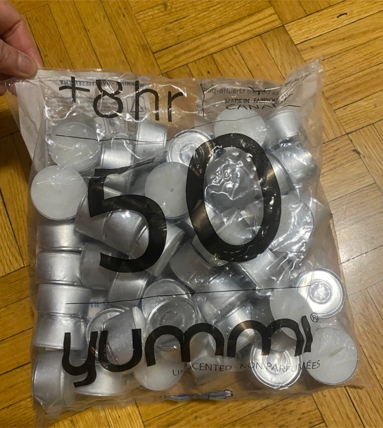 Yummi Unscented Tea Lights - 50 Pack