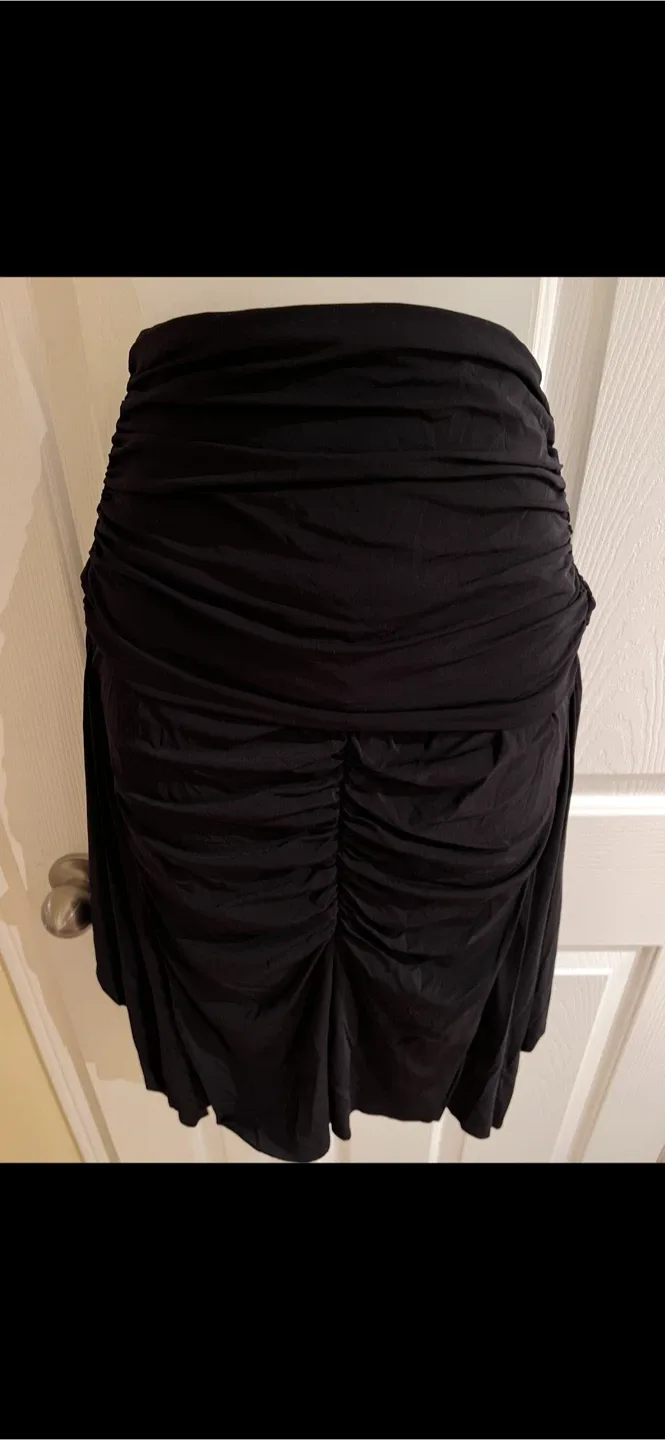 Black Ruched Mini Skirt image indicator(2)