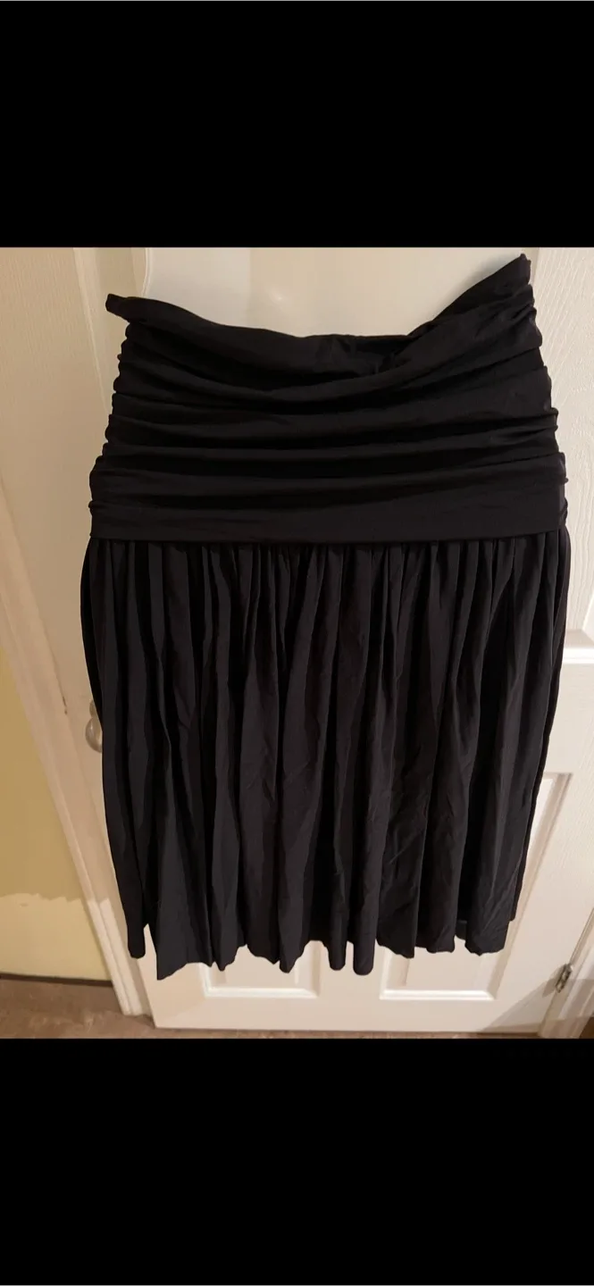 Black Ruched Mini Skirt