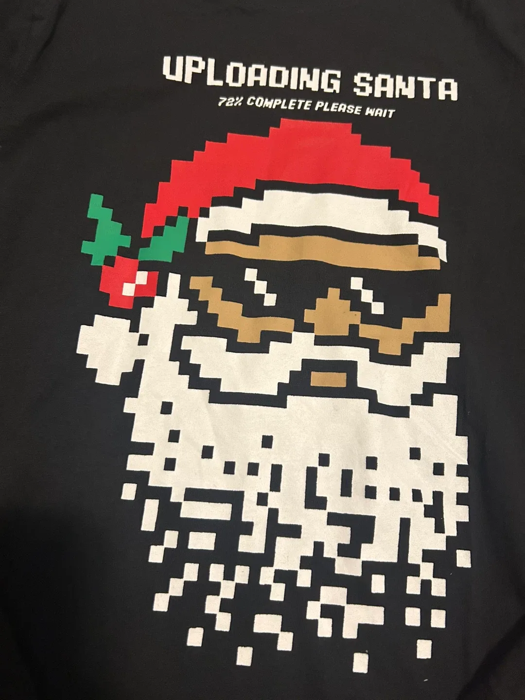 Boys Santa Graphic Long Sleeve Shirts - Size L (10/12) image indicator(4)