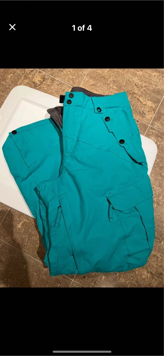 Ride Snowboards Outerwear Division Teal Snow Pants - M
