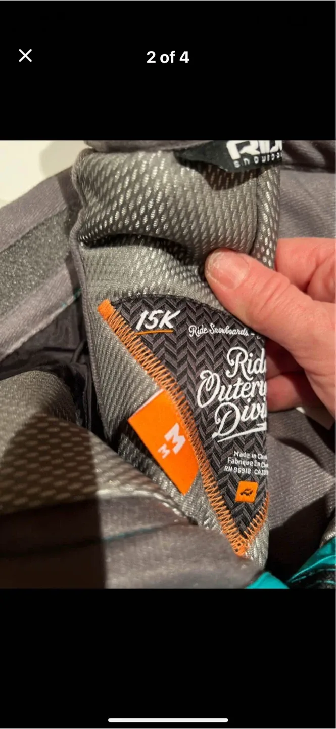 Ride Snowboards Outerwear Division Teal Snow Pants - M image indicator(2)