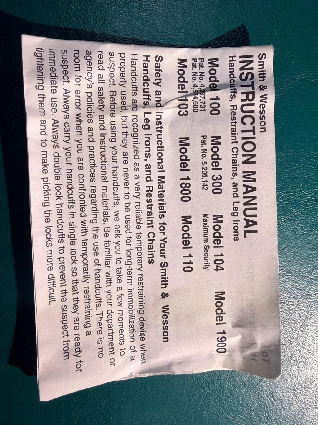 Smith & Wesson Handcuffs Model 100 Nickel - photo 5