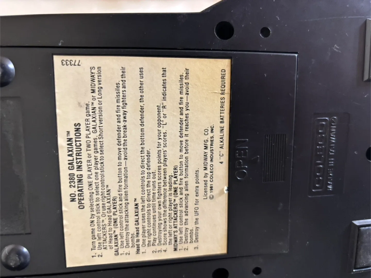 Coleco Galaxian Mini Arcade Game image indicator(6)