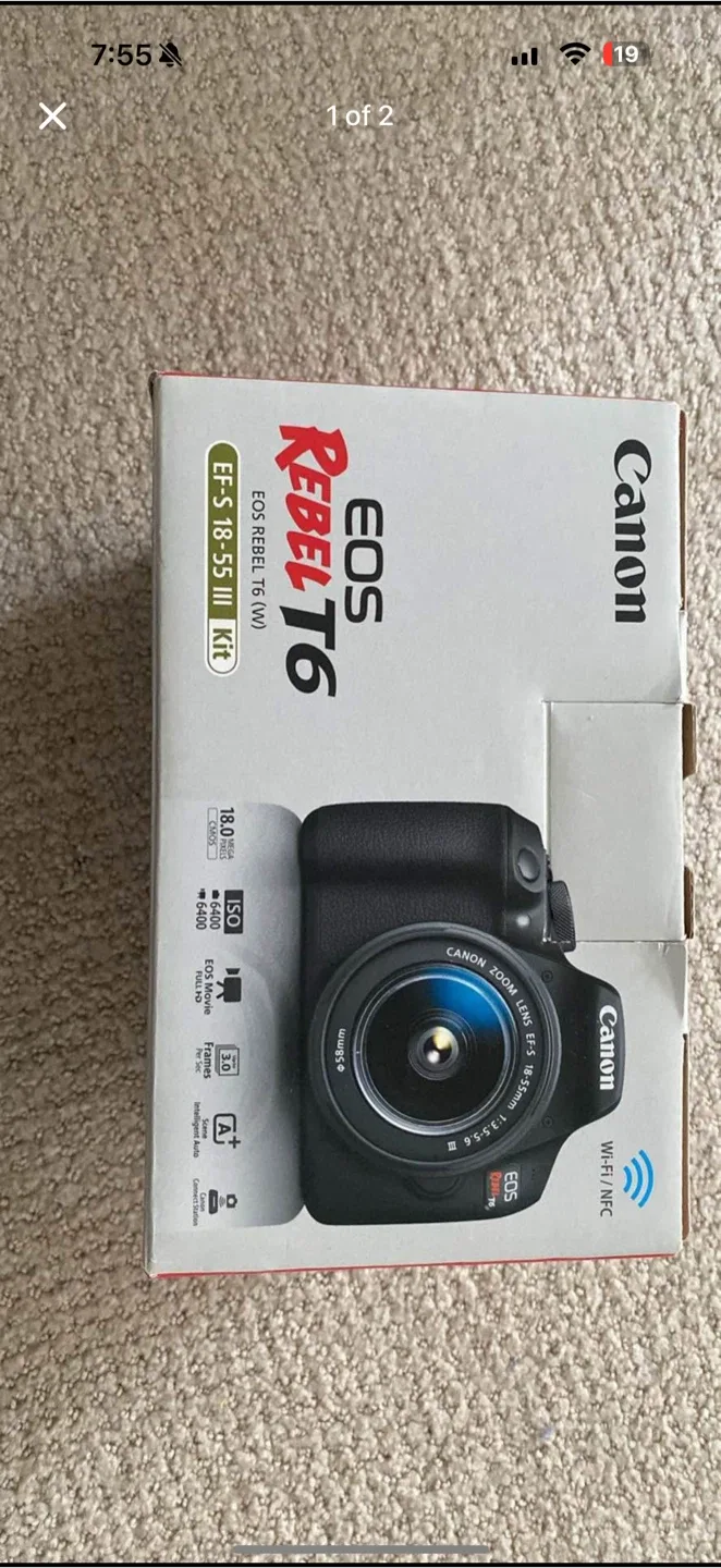 Canon EOS Rebel T6 Camera w/ EF-S 18-55mm Lens image indicator(2)