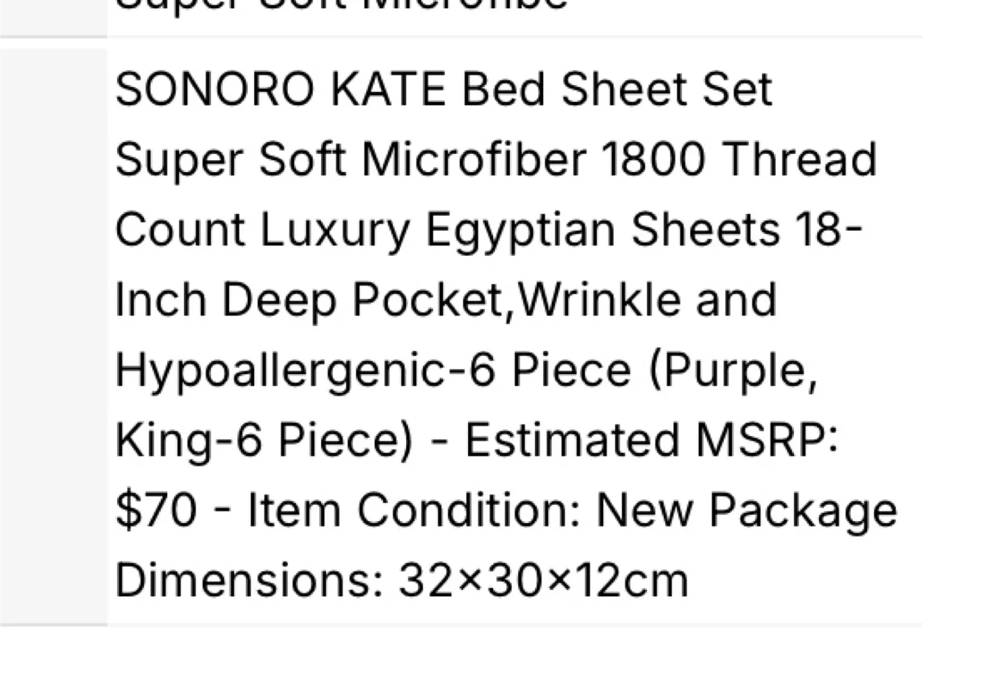 SONORO KATE King Size Purple Bed Sheet Set - New image indicator(2)
