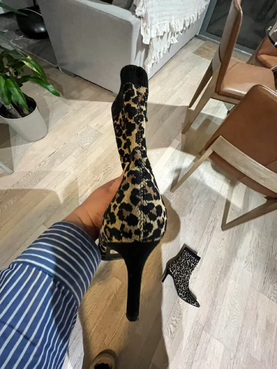 Leopard Print Ankle Sock Boots image indicator(5)