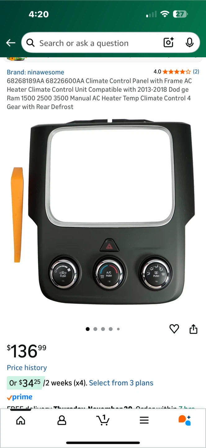 ninawesome Climate Control Panel for Dodge Ram - photo 3
