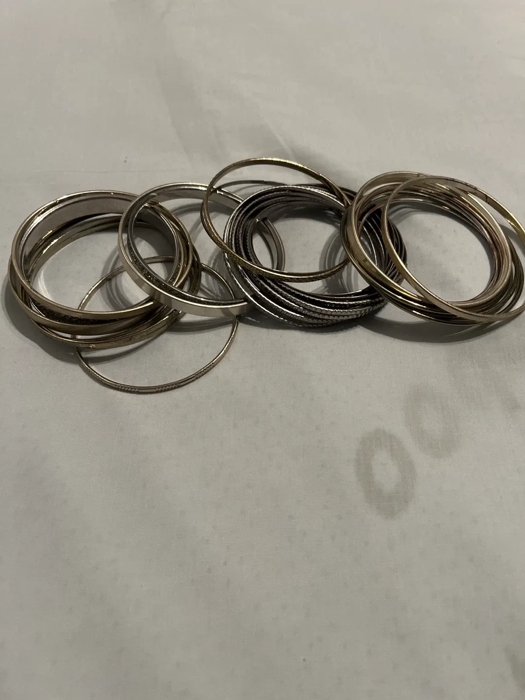 Mixed Metal Bangle Bracelet Set $15