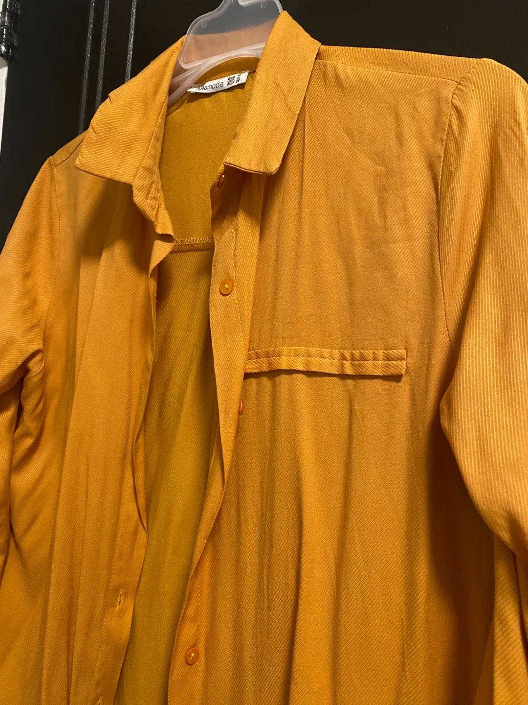 Fullamoda Mustard Yellow Tunic Top - Size M image indicator(2)